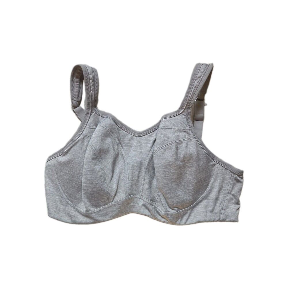 Panache Sport Sports Bra 38DD Gray Underwire High Impact Full Coverage 5021 EUC